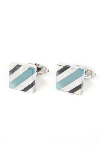 Blue & Teal Acrylic Cufflinks