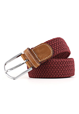 Entwine Series Maroon Red Braided Belts