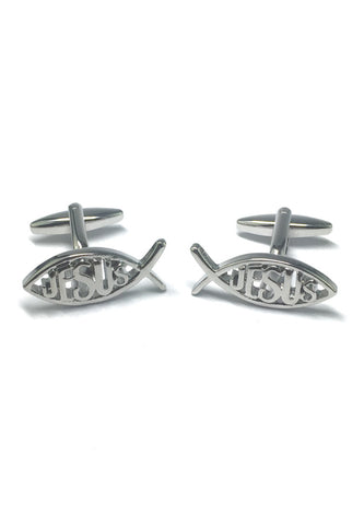 Icthus Jesus Religion Religious Cufflinks