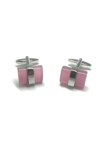 Pink Acrylic Bar Cufflinks