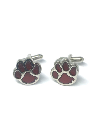 Red Bear Paws Cufflinks