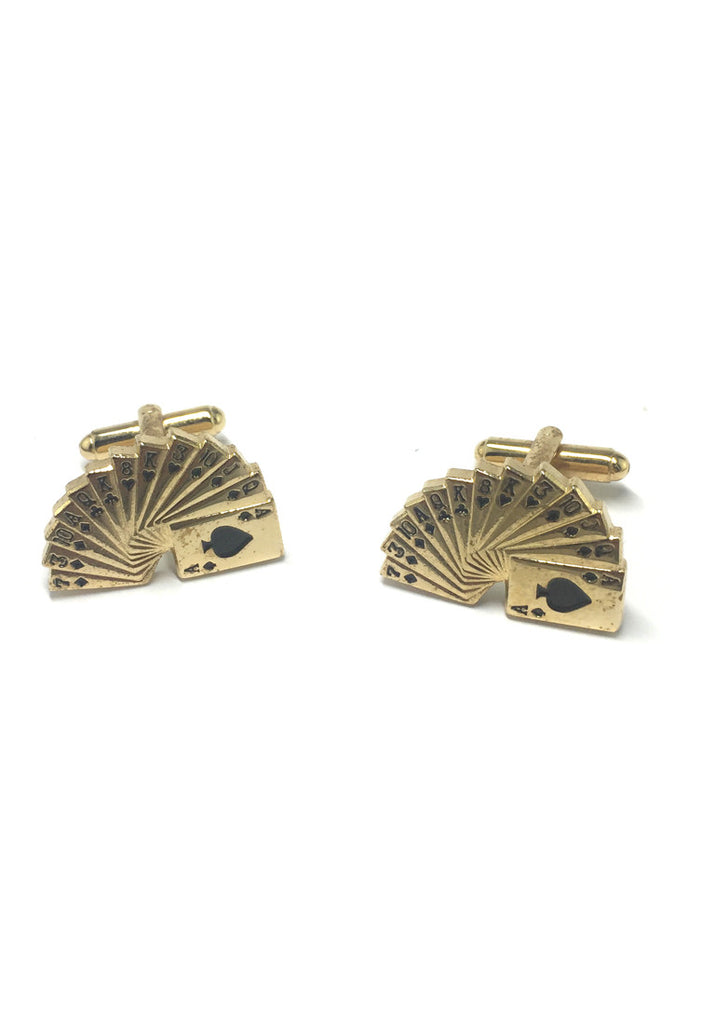 Gold Full Suits Cufflinks