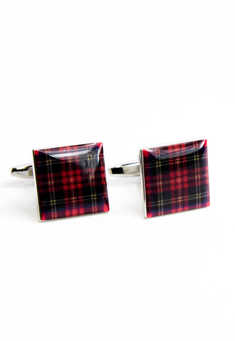 Red Tartan Cufflinks